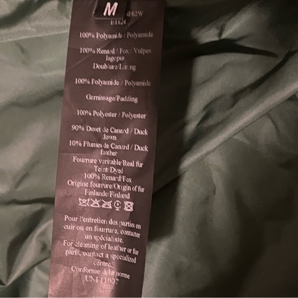 Yves Solomon Coat Army By Yves Solomon Quilted Puffer Jacket Fox Fur Hood Sz M - Picture 4 of 4